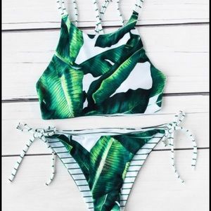 Brand new palm print swimsuit